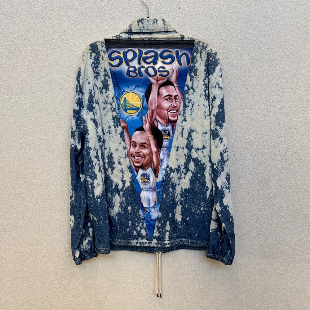 Men's Blue and White Lightweight Jacket